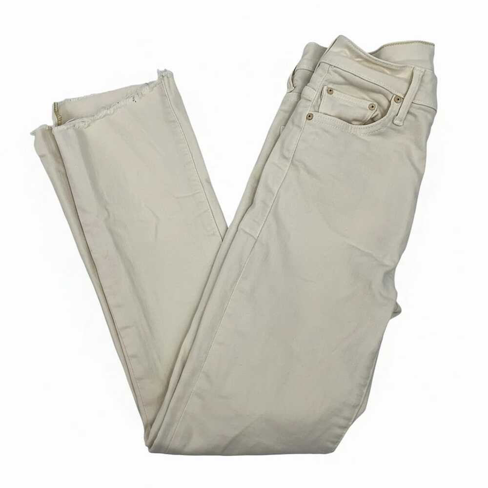 MOTHER Cream Insider Crop Step Fray Jeans | Women’s Regular 25 - Picture 2 of 11